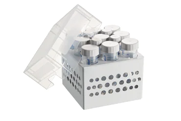 艾本德儲存盒 3 × 3, 可放置 9  個 50  mL 試管和 4  個 15  mL 試管，2  件，高 127  mm，5  英寸，聚丙烯材料，可耐受最低 -86  °C，高溫高壓滅菌，帶蓋子